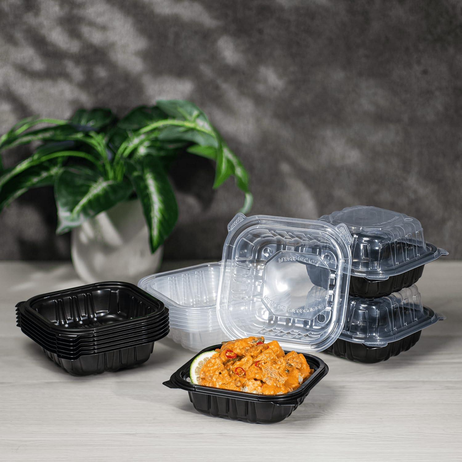 Contenedor con bisagra Karat Premium PP 15.24x15.24cm 1 compartimento