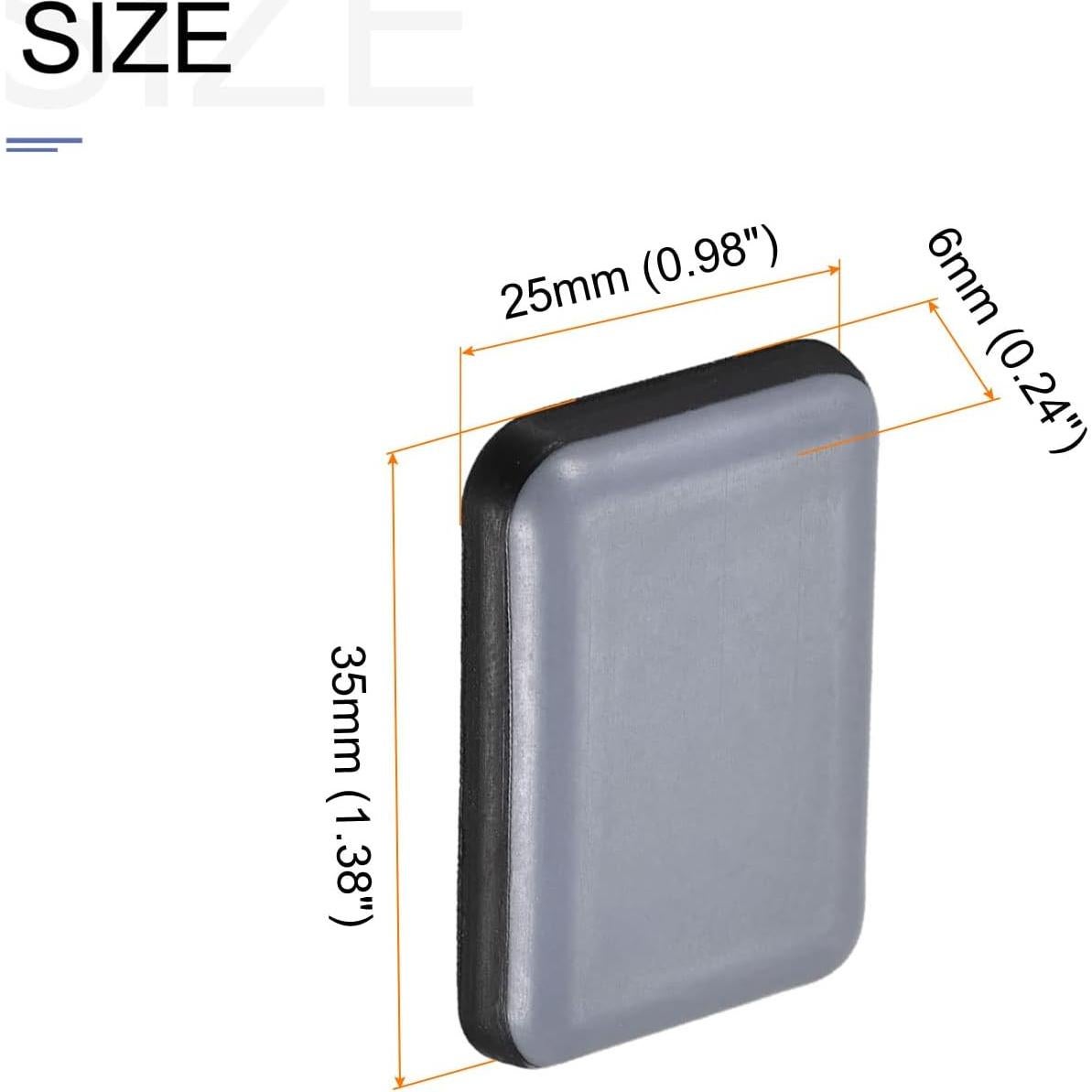 Deslizadores de Muebles PTFE Metallixity 35x25mm 12Pcs