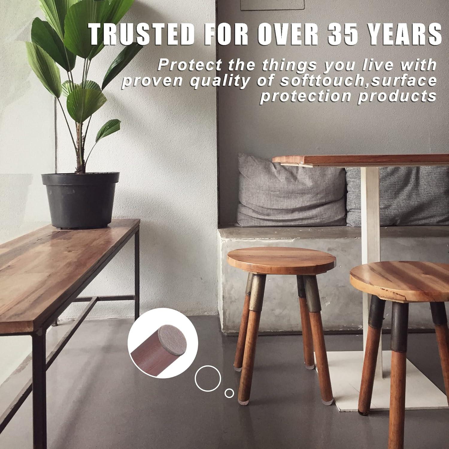 Almohadillas de Fieltro Autoadhesivas ZY 48 Pcs Beige 2.54 cm