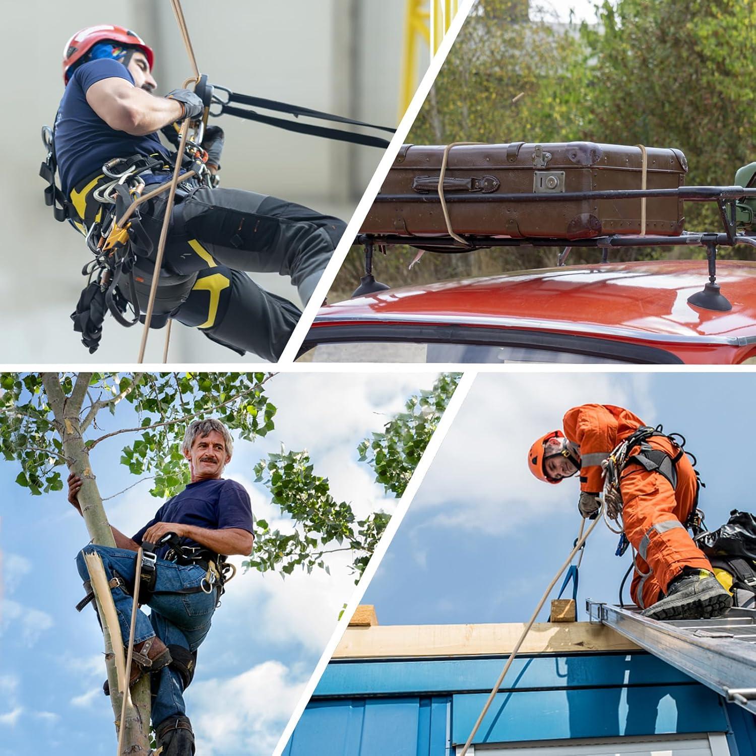 Cuerda de poliéster trenzada BONSINY 1.27 cm x 1524 cm marrón