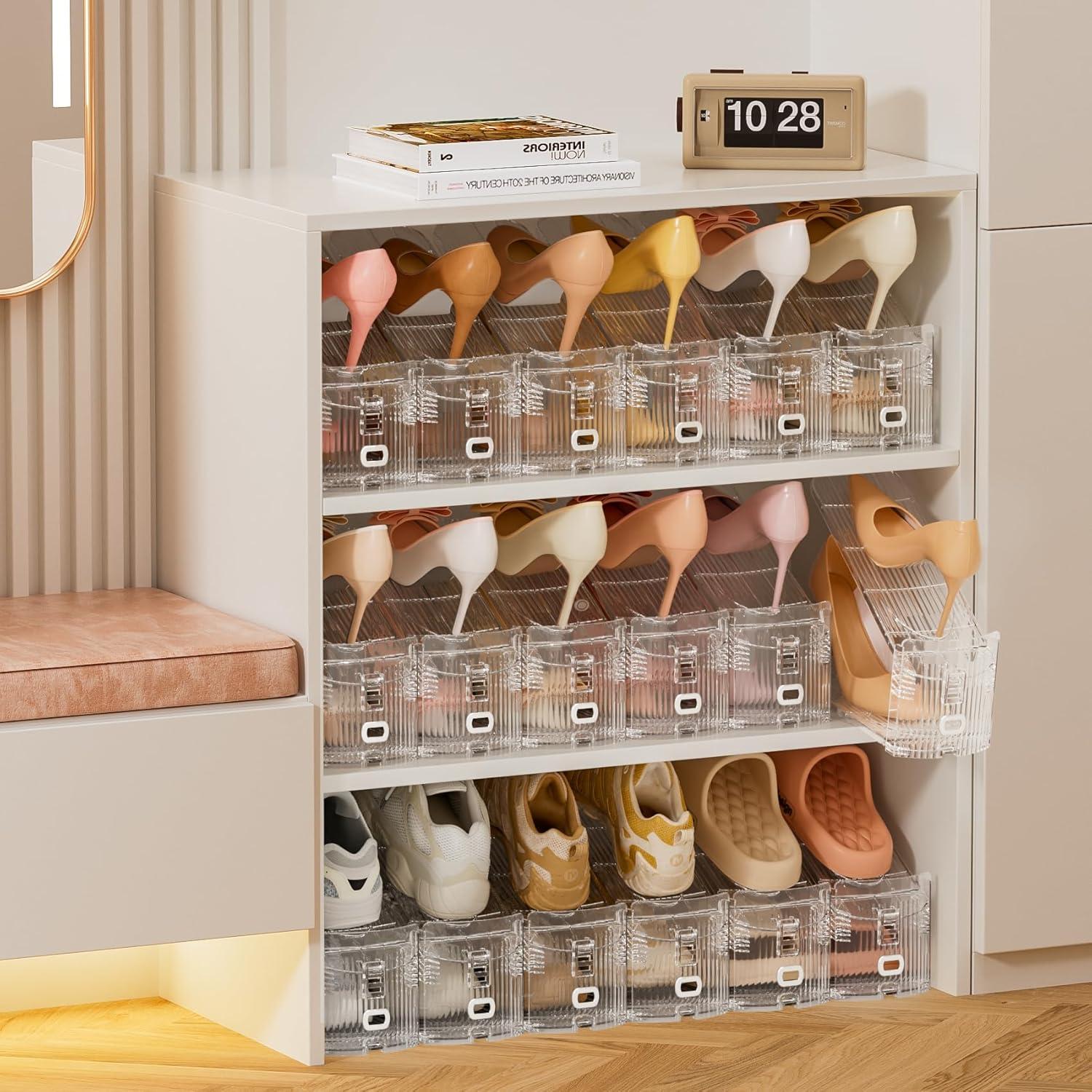 Organizador de Zapatos Neprock 12 Unidades Transparente Ajustable