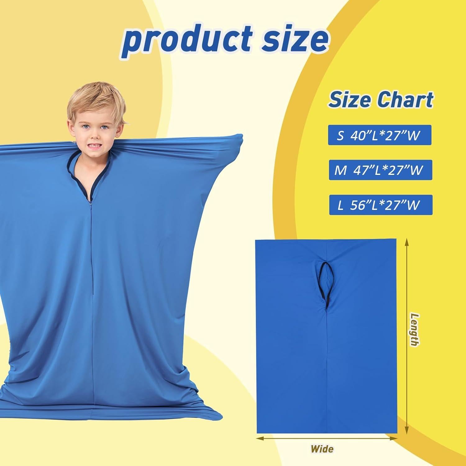 Saco Corporal Sensorial Azul YAERSI Pequeño 101.6x68.6 cm