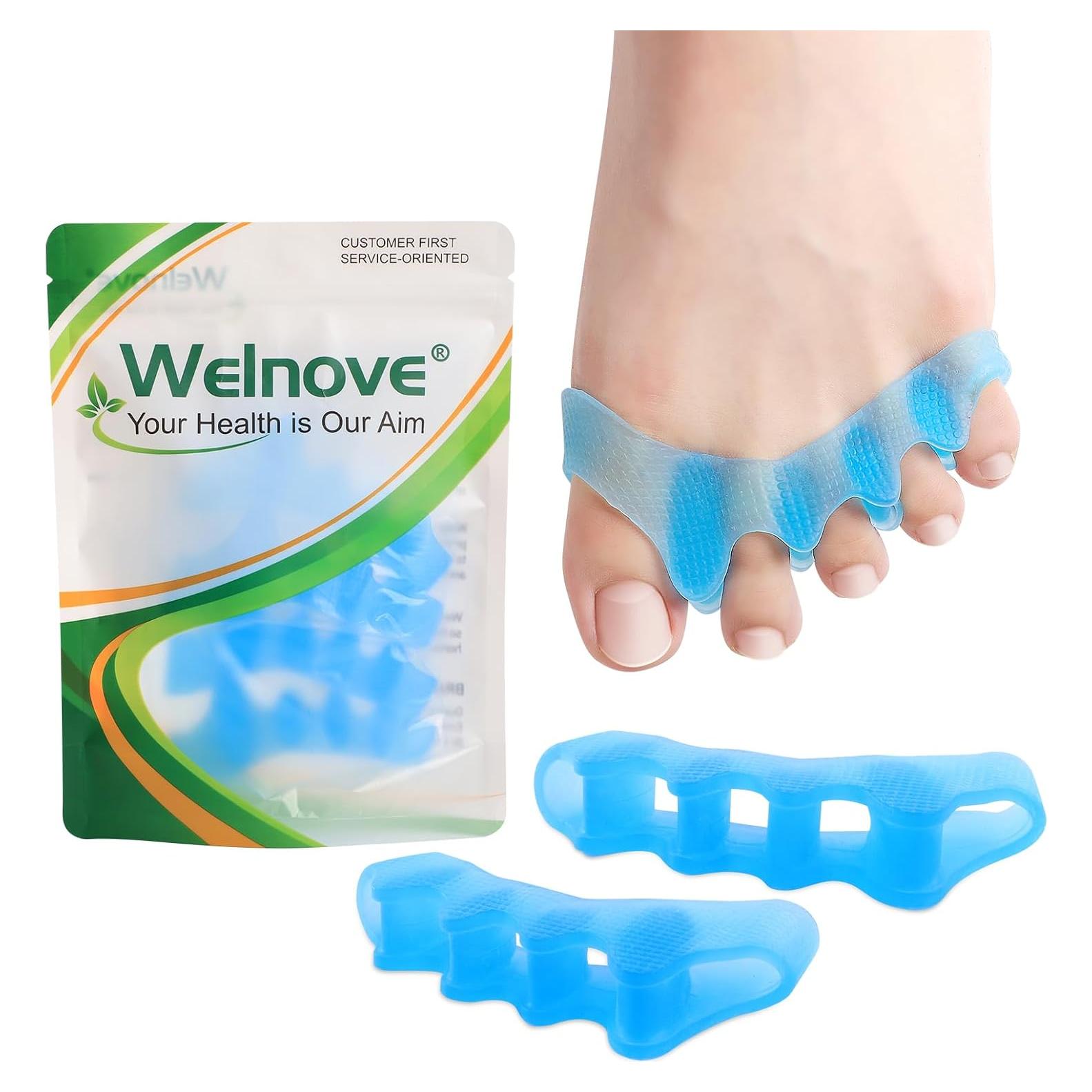 Separadores de Dedos Welnove - Correctores de Gel para Juanetes