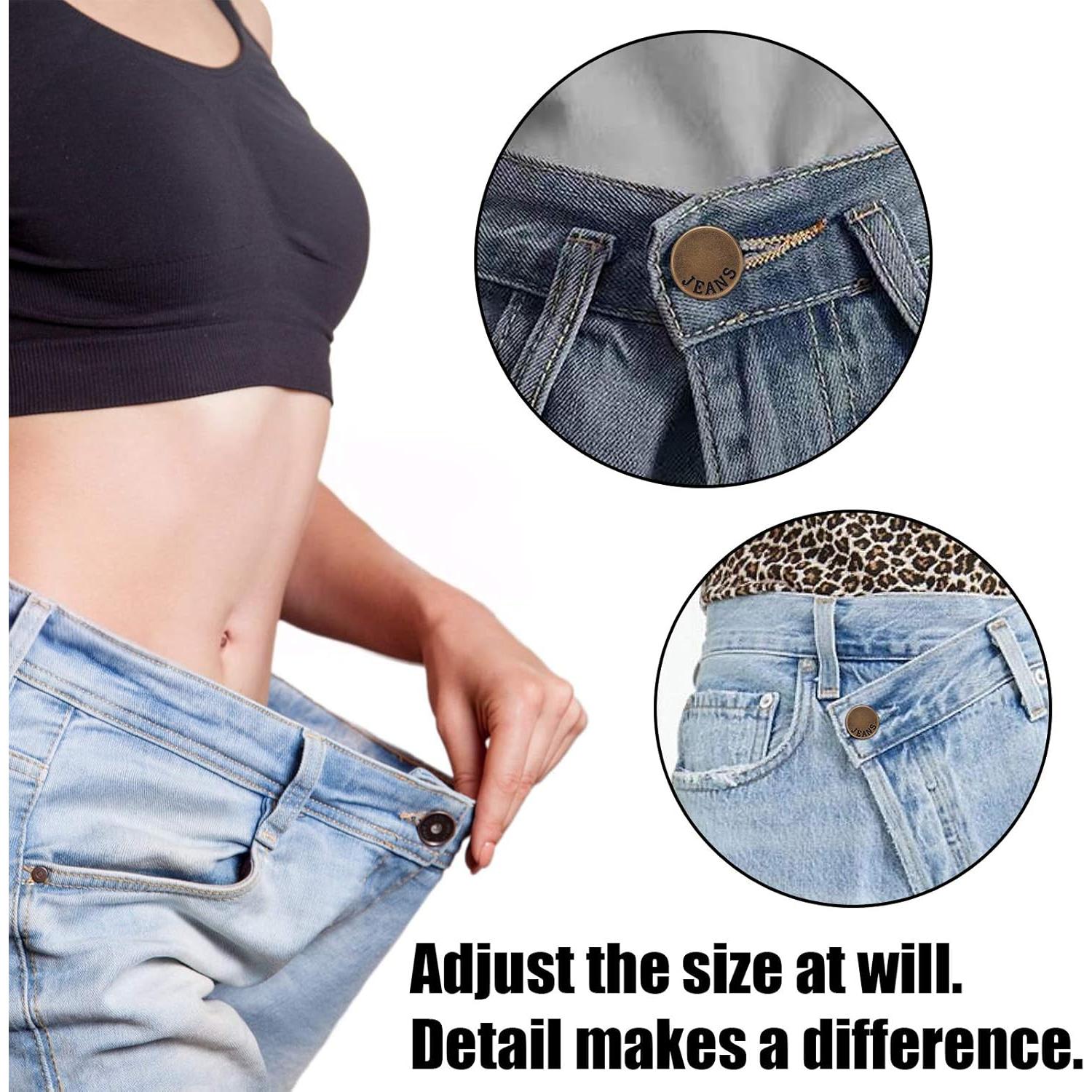 Botones de Reemplazo TOOVREN 8 Piezas Ajustables para Jeans