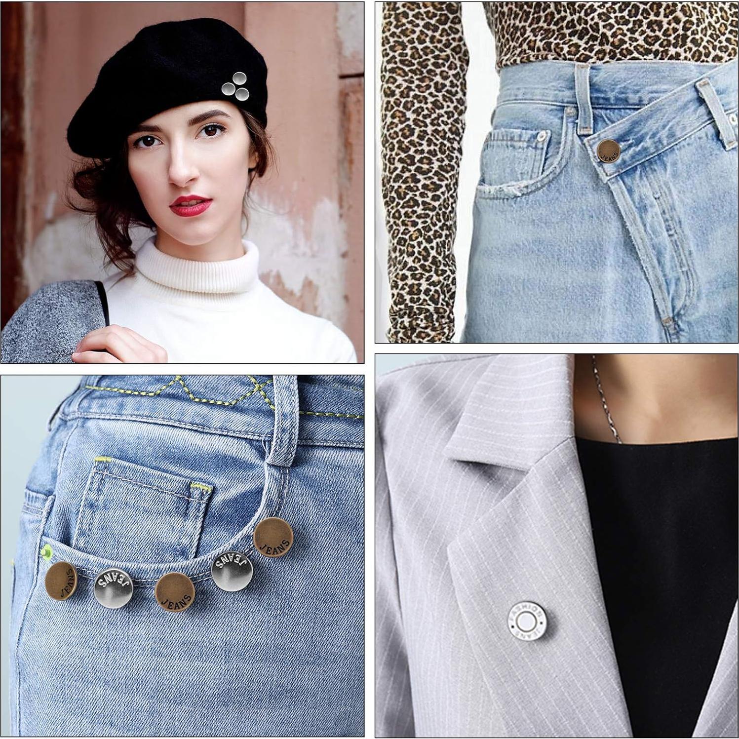 Botones de Reemplazo TOOVREN 8 Piezas Ajustables para Jeans