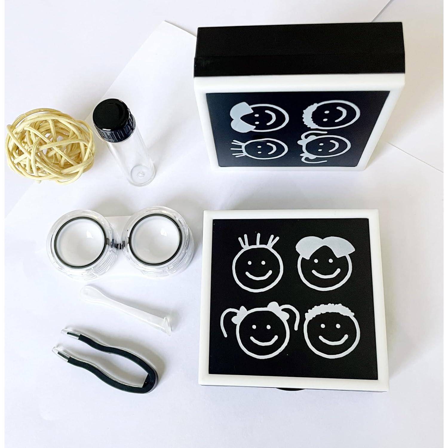 Kit de Estuche para Lentes de Contacto L-Smile Negro 5 en 1