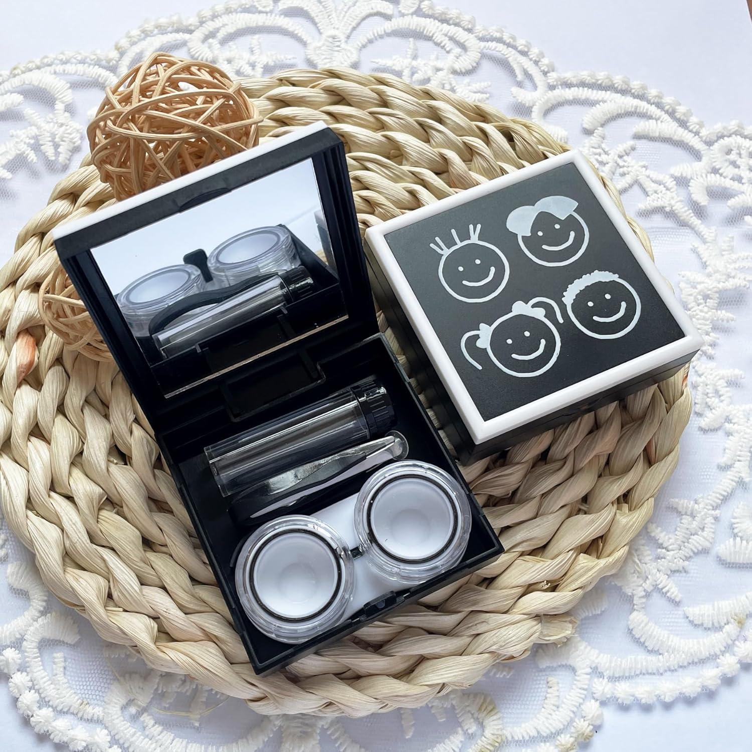 Kit de Estuche para Lentes de Contacto L-Smile Negro 5 en 1