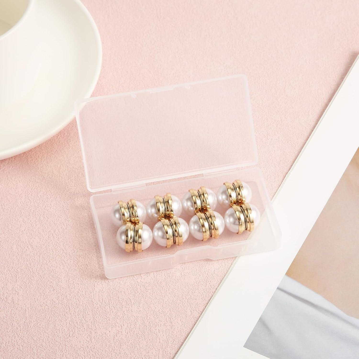 8 Pesos Magnéticos de Perlas para Velo de Boda Oro