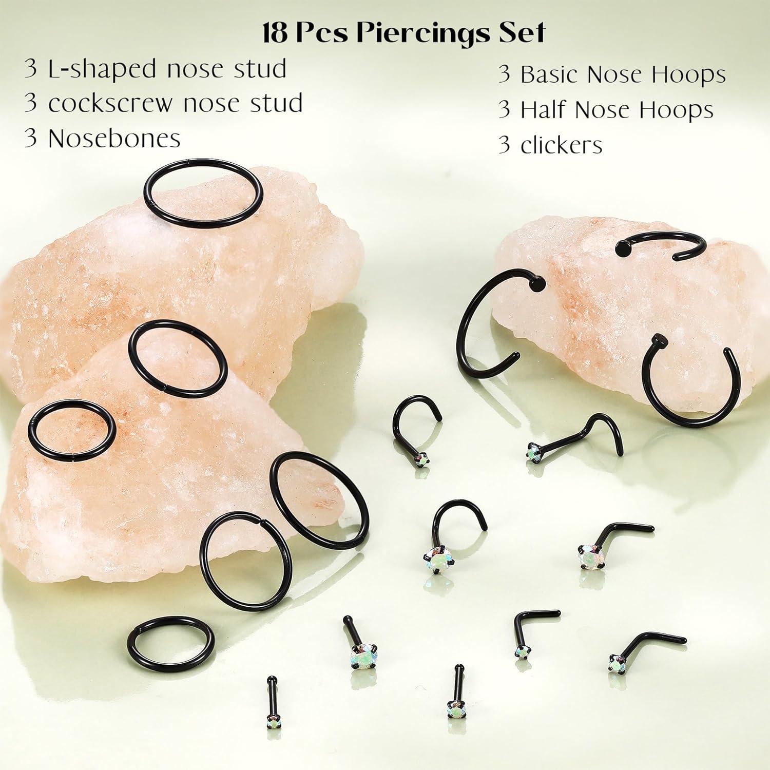 Aros Nasales UBGICIG 316L Acero Quirúrgico 18G y 20G