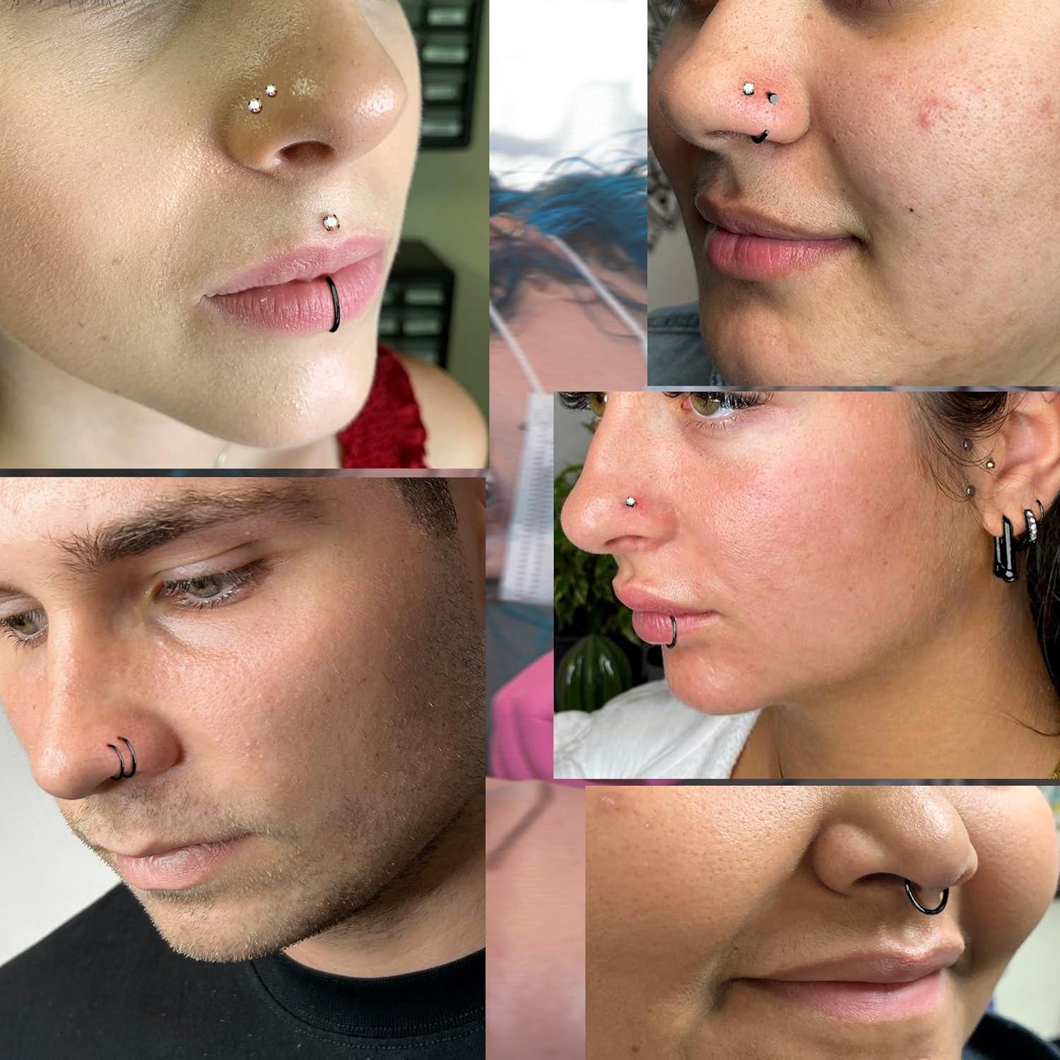 Aros Nasales UBGICIG 316L Acero Quirúrgico 18G y 20G