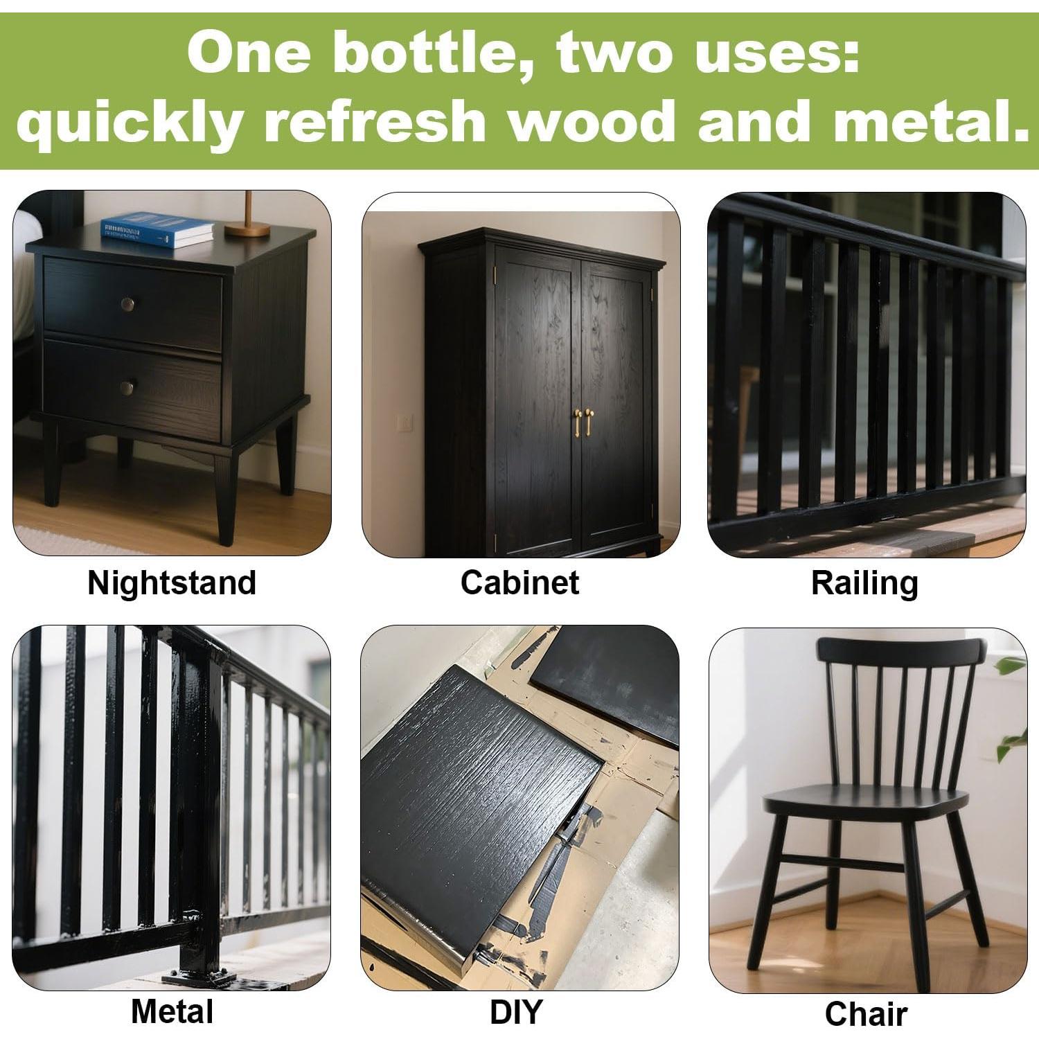 Pintura para Madera Anirun 503.5 ml Negro Brillante