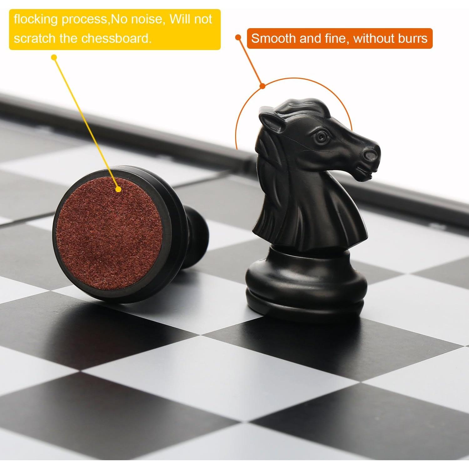 Juego de mesa 3 en 1 QuadPro: Ajedrez, Damas y Backgammon