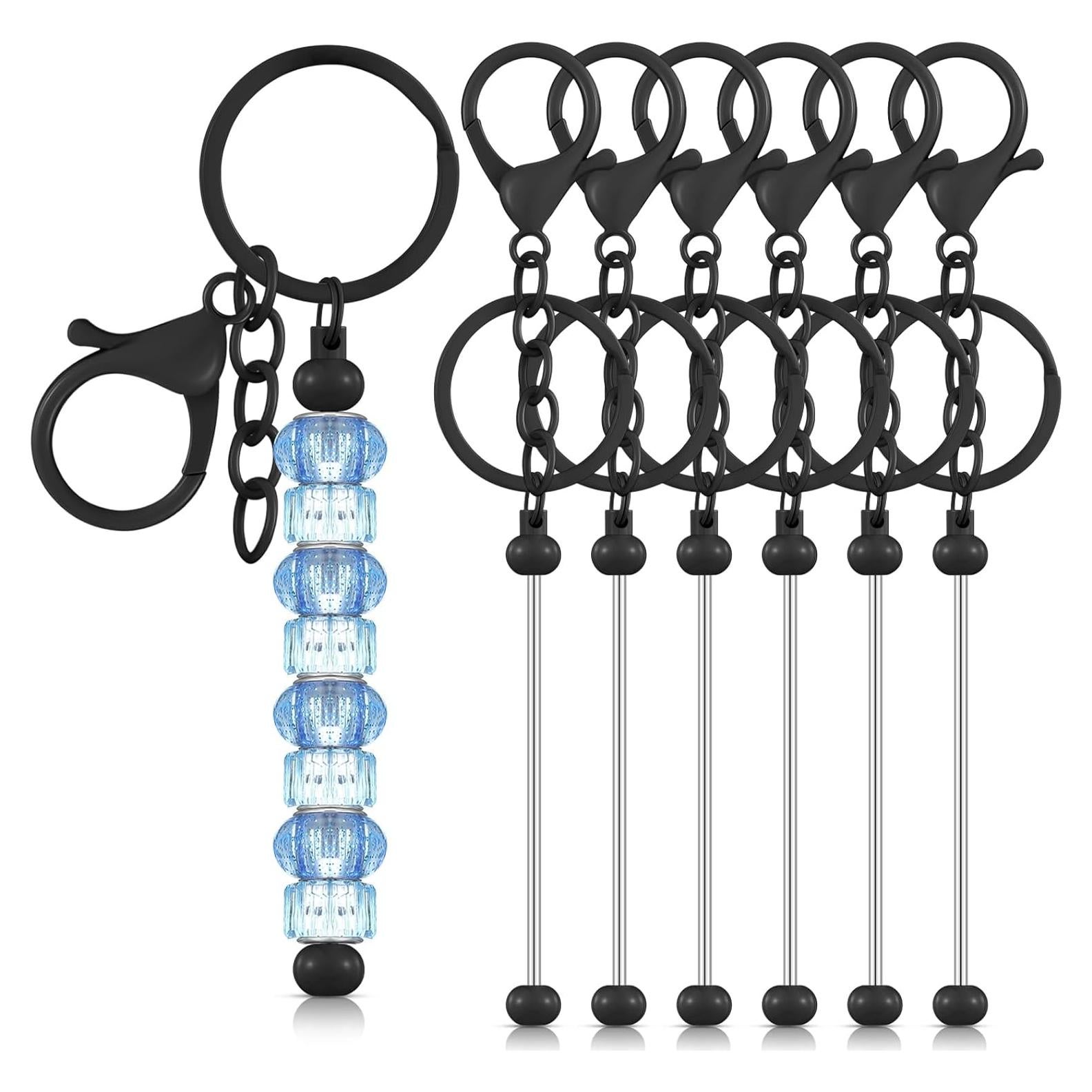 Huwena 6 Llaveros Personalizables de Metal para Manualidades