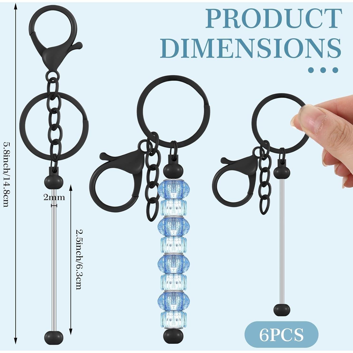 Huwena 6 Llaveros Personalizables de Metal para Manualidades