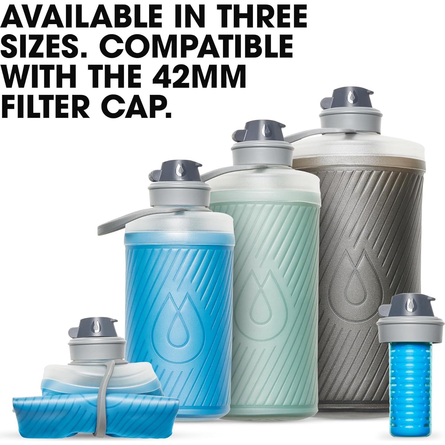 Botella de Agua Plegable HydraPak FLUX 1L - Ligera y Durable