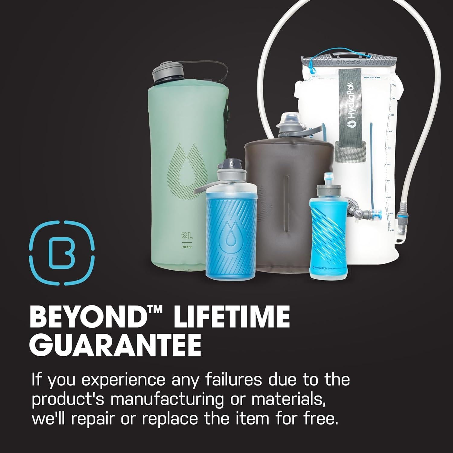 Botella de Agua Plegable HydraPak FLUX 1L - Ligera y Durable