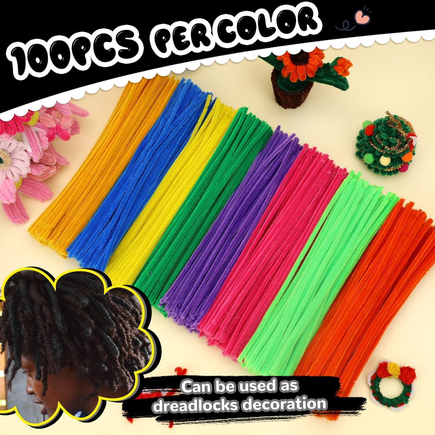 Limpiapipas Coloridos Hssugi 100PCS Manualidades Navidad