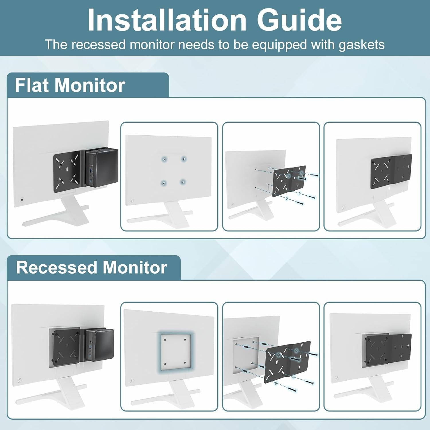 Soporte Montaje VESA Intel NUC 13/12/11/10/8/7/6/5 Gen