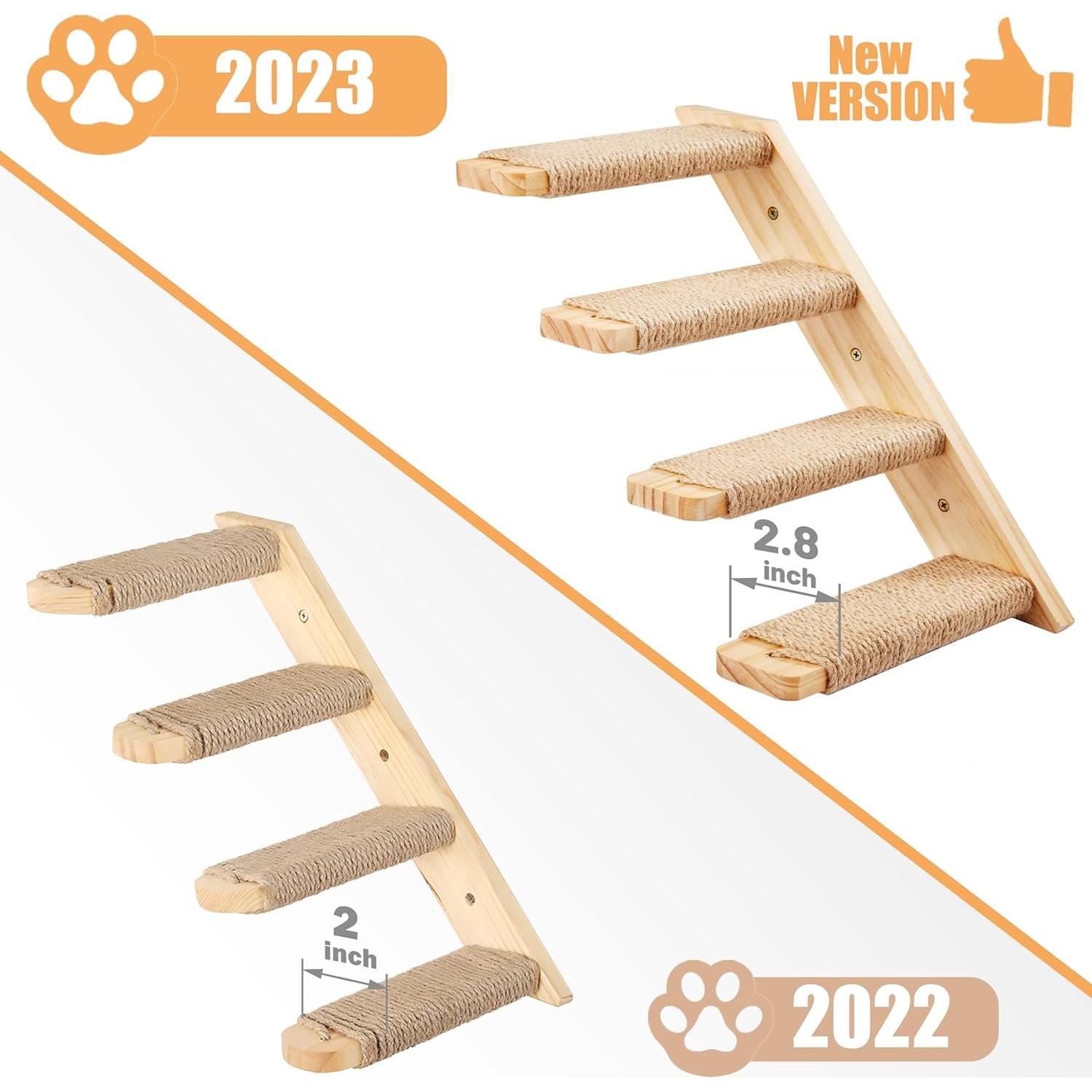 Estantería para Gatos PELUOMOZ 4 Escalones Montada en Pared