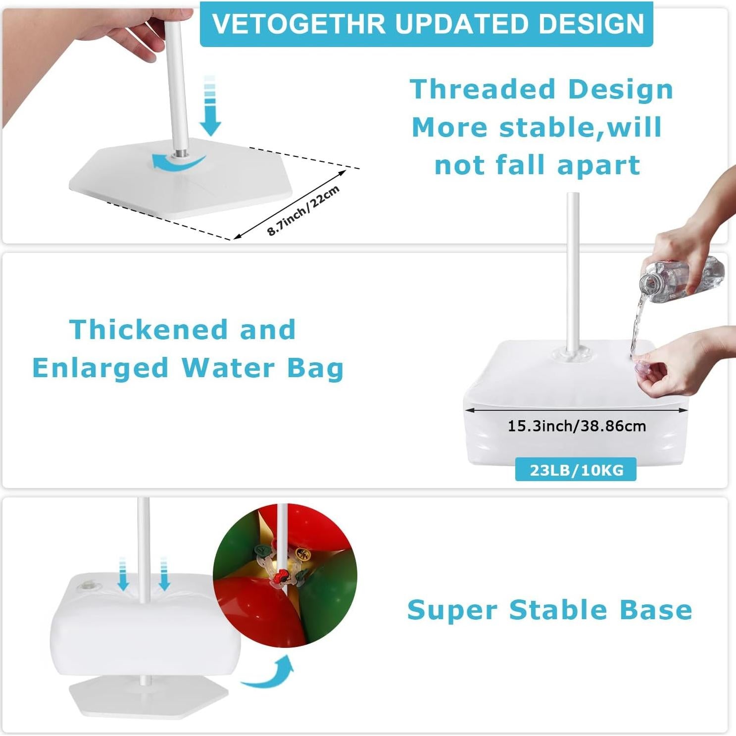 Kit de Soporte para Arco de Globos VETOGETHER 2.74m x 3.05m