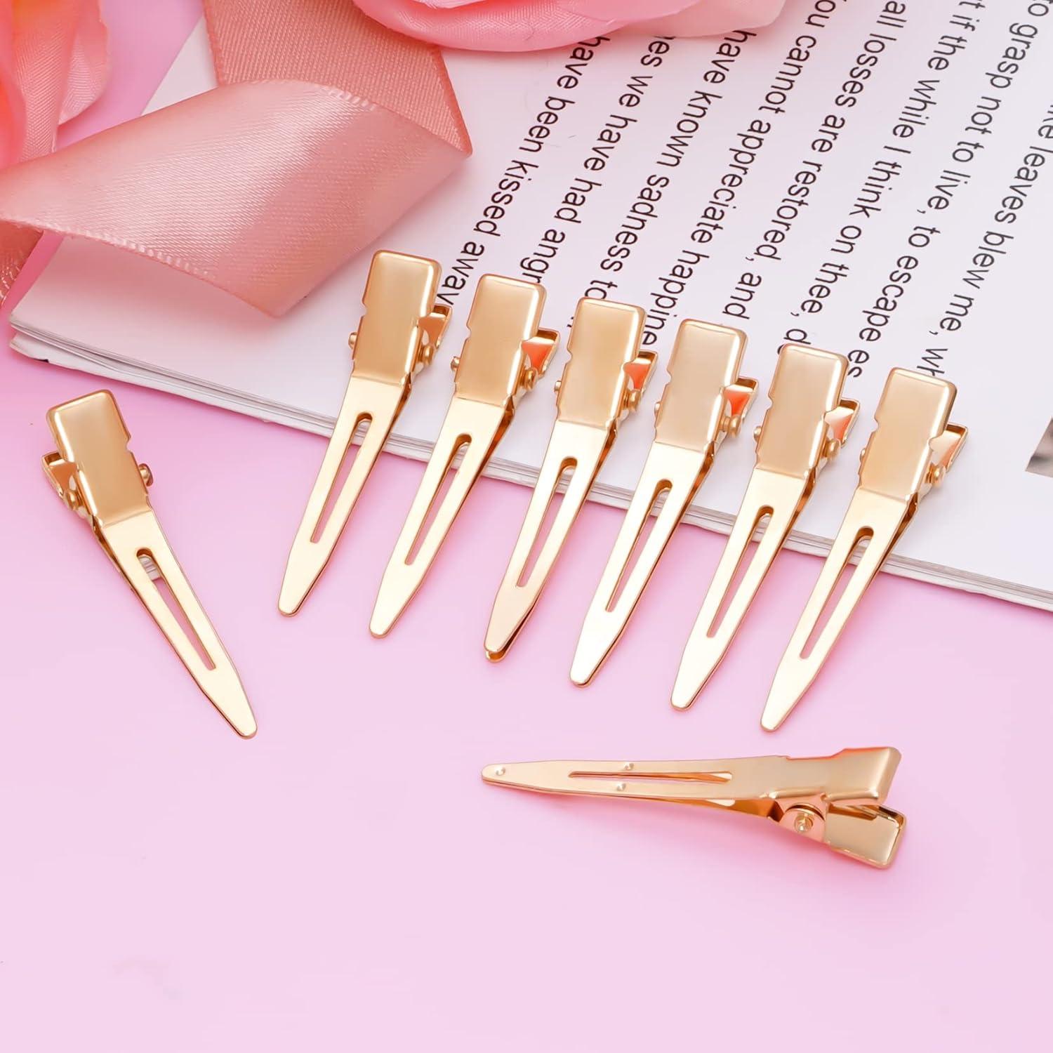 50 Clips de Rizo de Cocodrilo Dorados Bantoye 4.5cm Accesorios