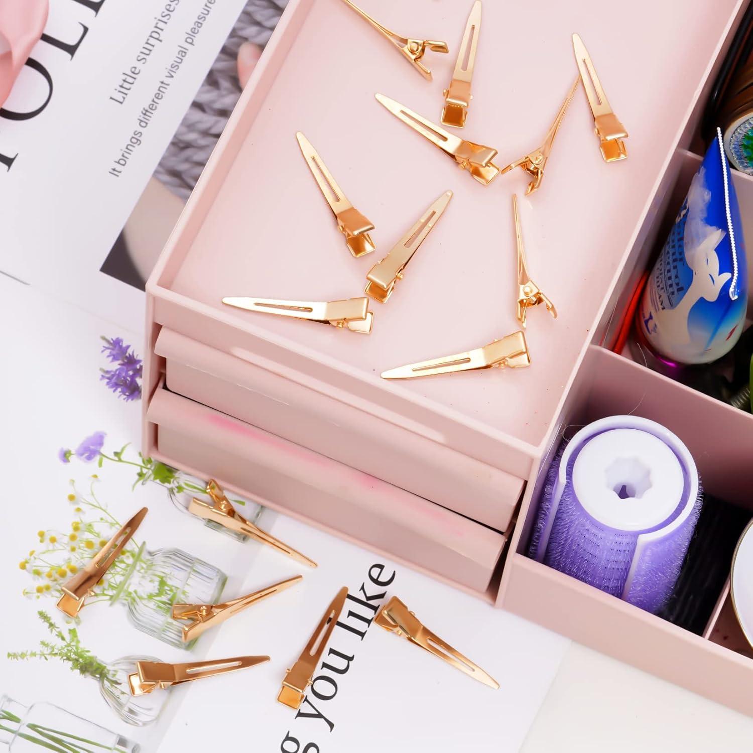 50 Clips de Rizo de Cocodrilo Dorados Bantoye 4.5cm Accesorios