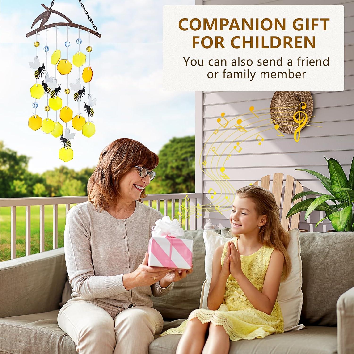 Campana de Viento de Vidrio Templado X-PREK Abejas 38cm