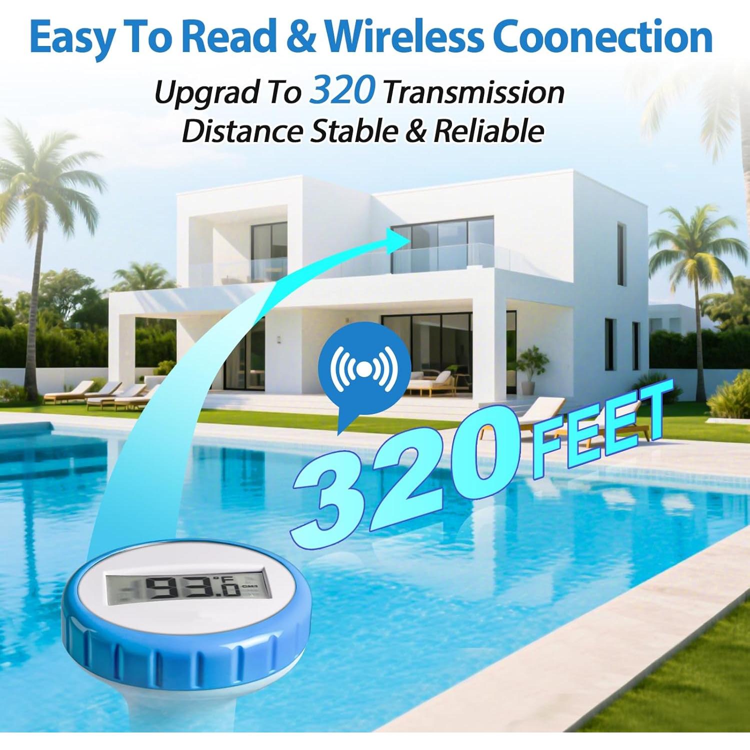 Termómetro Digital Flotante Efeng para Piscina IPX8 15.8x10cm