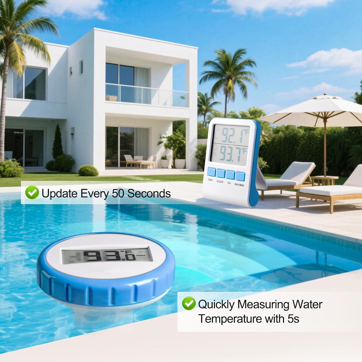 Termómetro Digital Flotante Efeng para Piscina IPX8 15.8x10cm