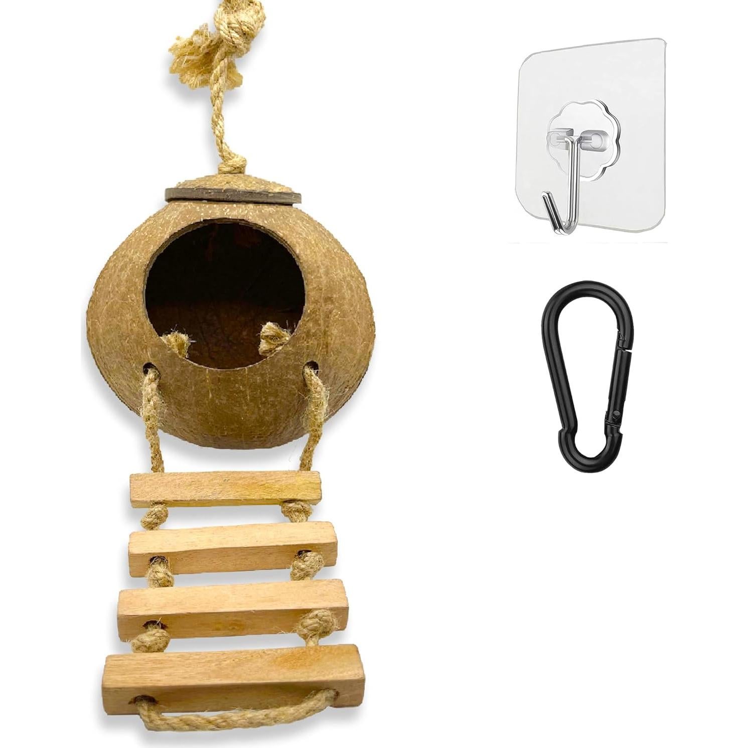 Cueva de Coco Favozio para Cangrejo Ermitaño y Mascotas Pequeñas