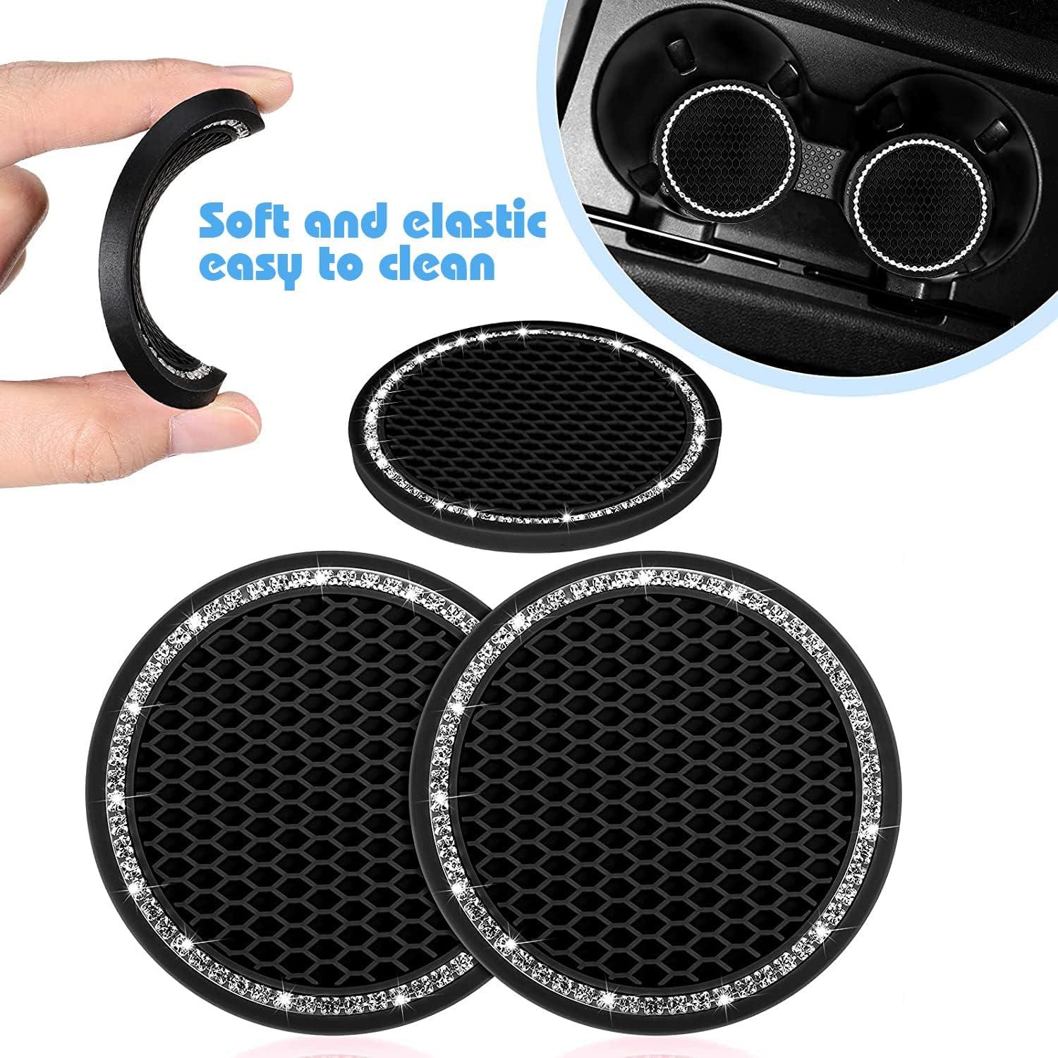 Conjunto de Accesorios de Coche YUNXNYC 8 Piezas Esponjoso Negro