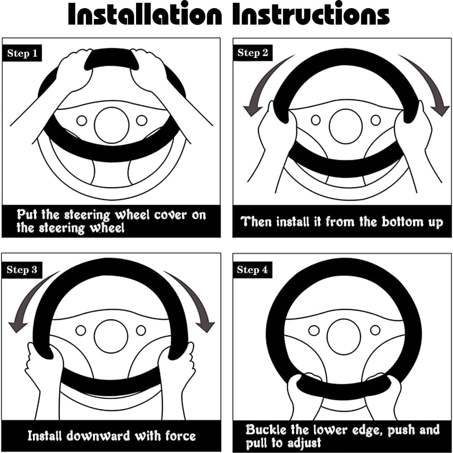 Conjunto de Accesorios de Coche YUNXNYC 8 Piezas Esponjoso Negro