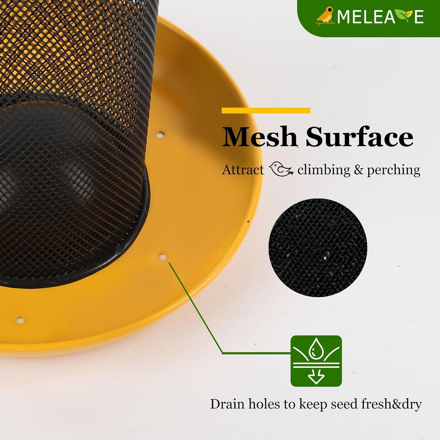 Comedero para Jilgueros Meleave 1.13 kg Metal Amarillo