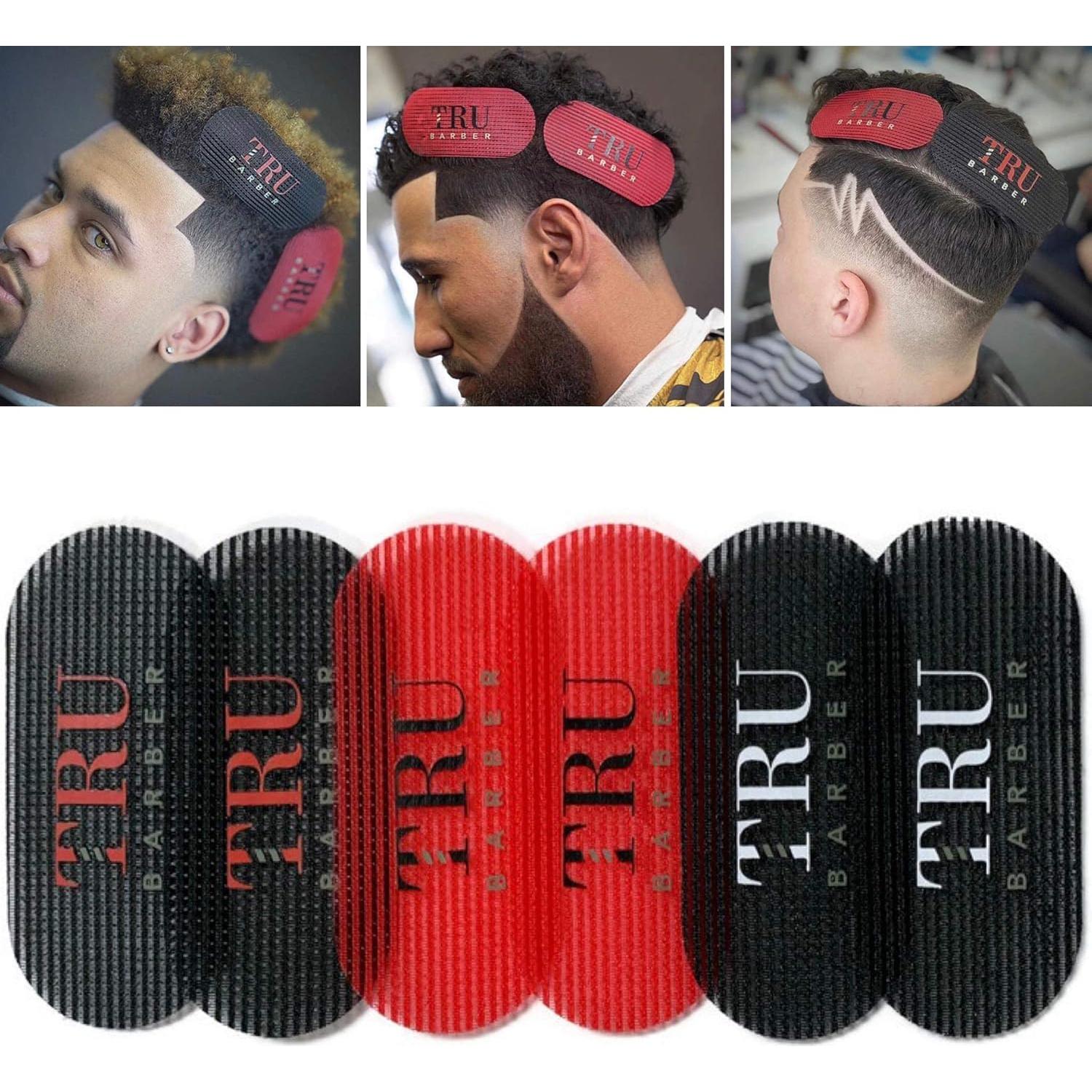 Banda de Sujeción para Cabello TRU BARBER 6 Pcs - Negro/Rojo