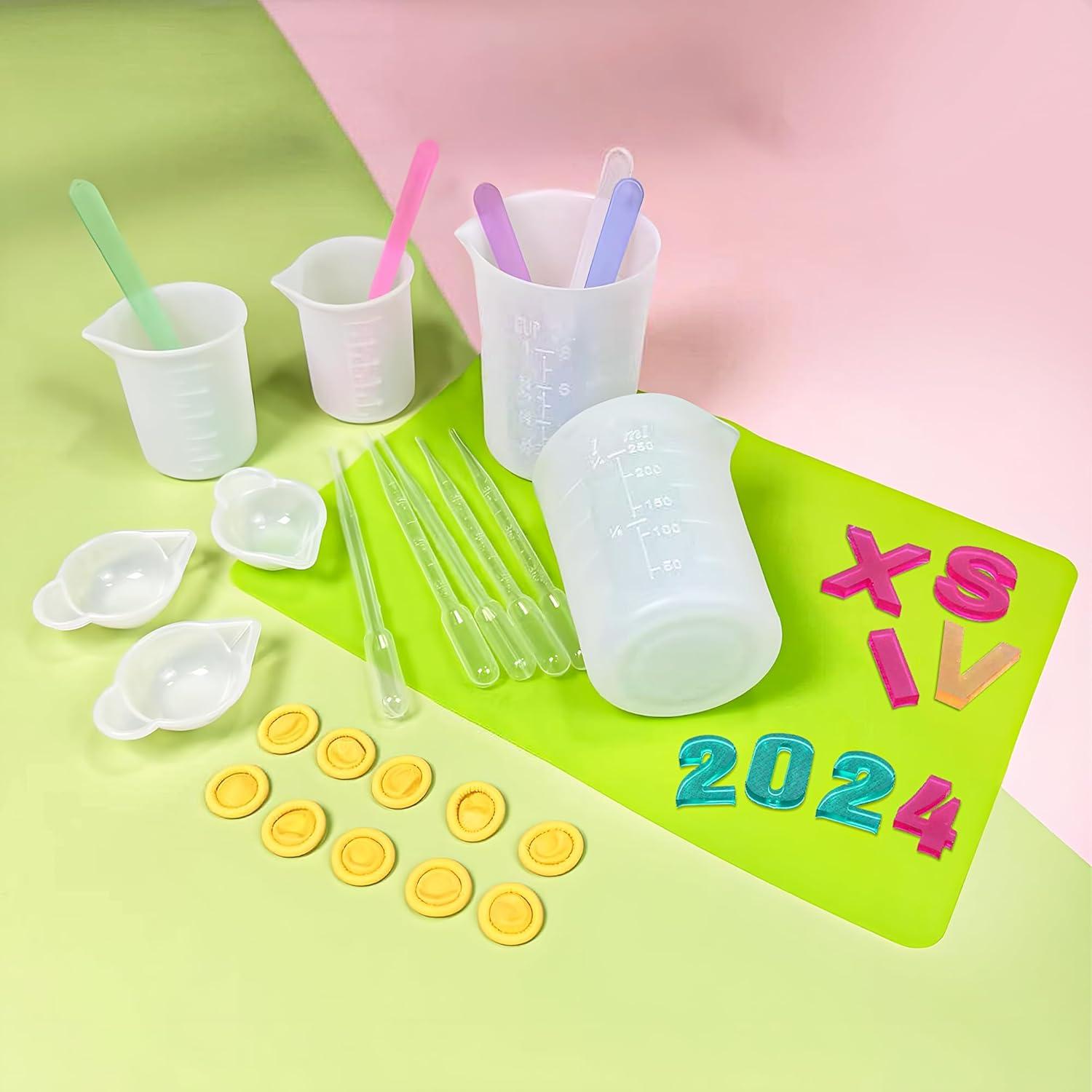 Kit de Tazas de Medición de Silicona Sjubaopen 250ml y 100ml