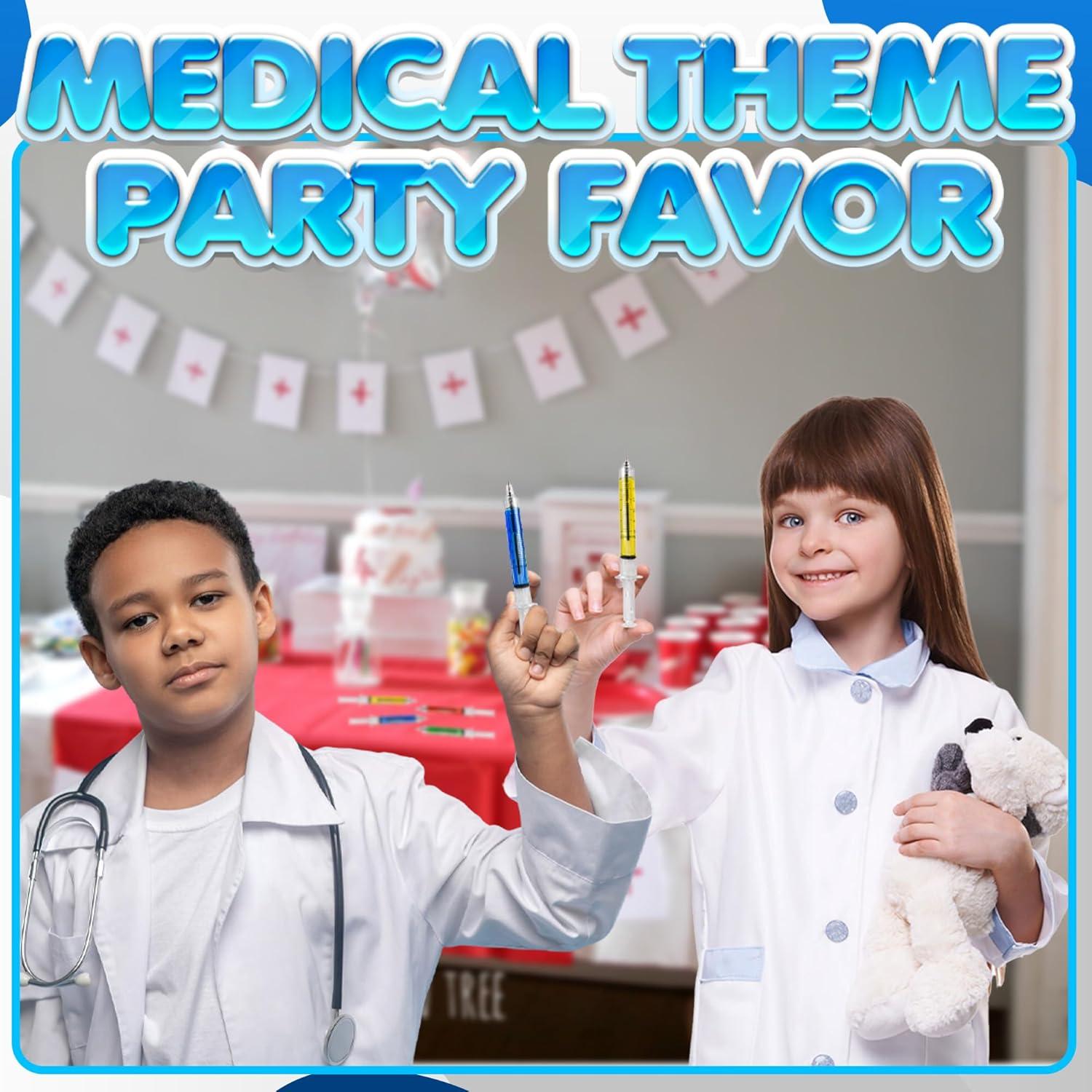 Bolígrafos Jeringa Bedwina - Paquete de 24 Colores Neón