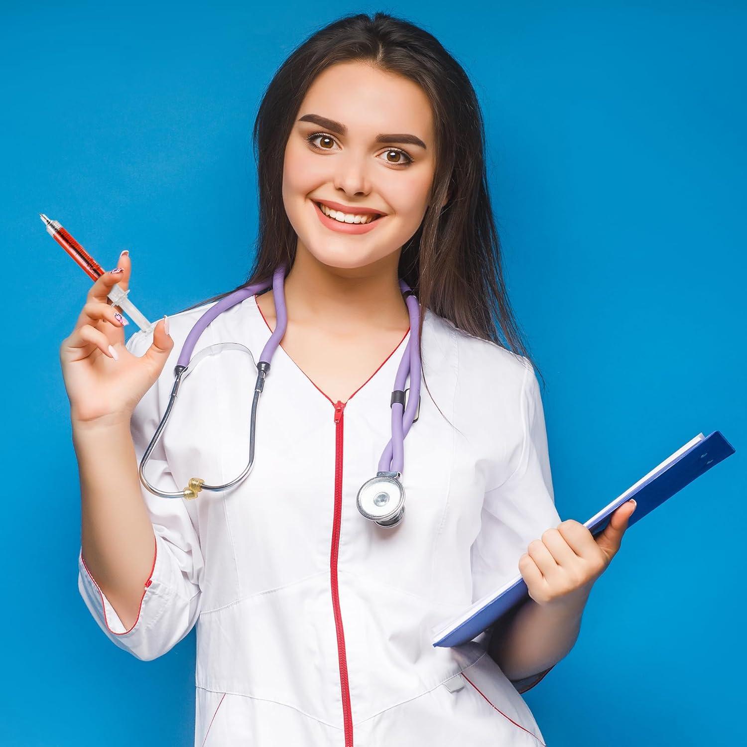 Bolígrafos Jeringa Bedwina - Paquete de 24 Colores Neón