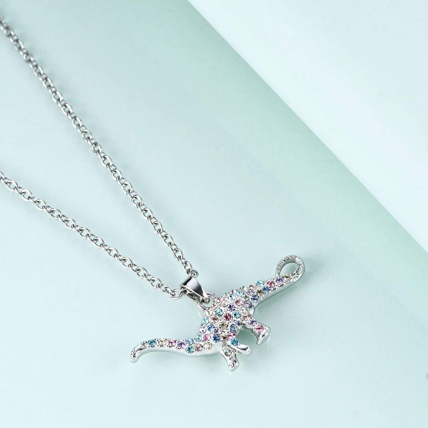 Collar de Dinosaurio T-Rex Luomart para Niñas 41.1 cm