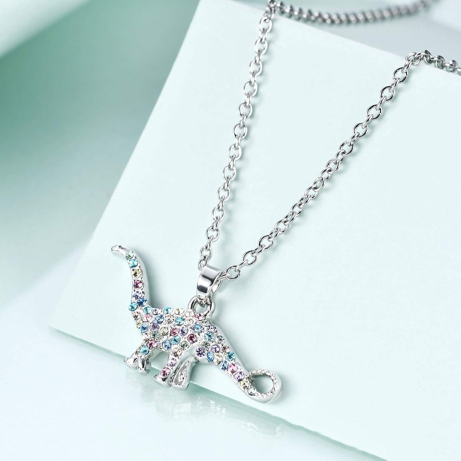 Collar de Dinosaurio T-Rex Luomart para Niñas 41.1 cm