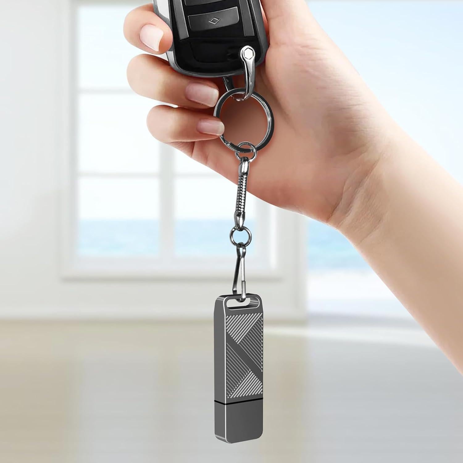 Unidad Flash USB 2.0 EASTBULL 16GB Metal Gris con Llavero