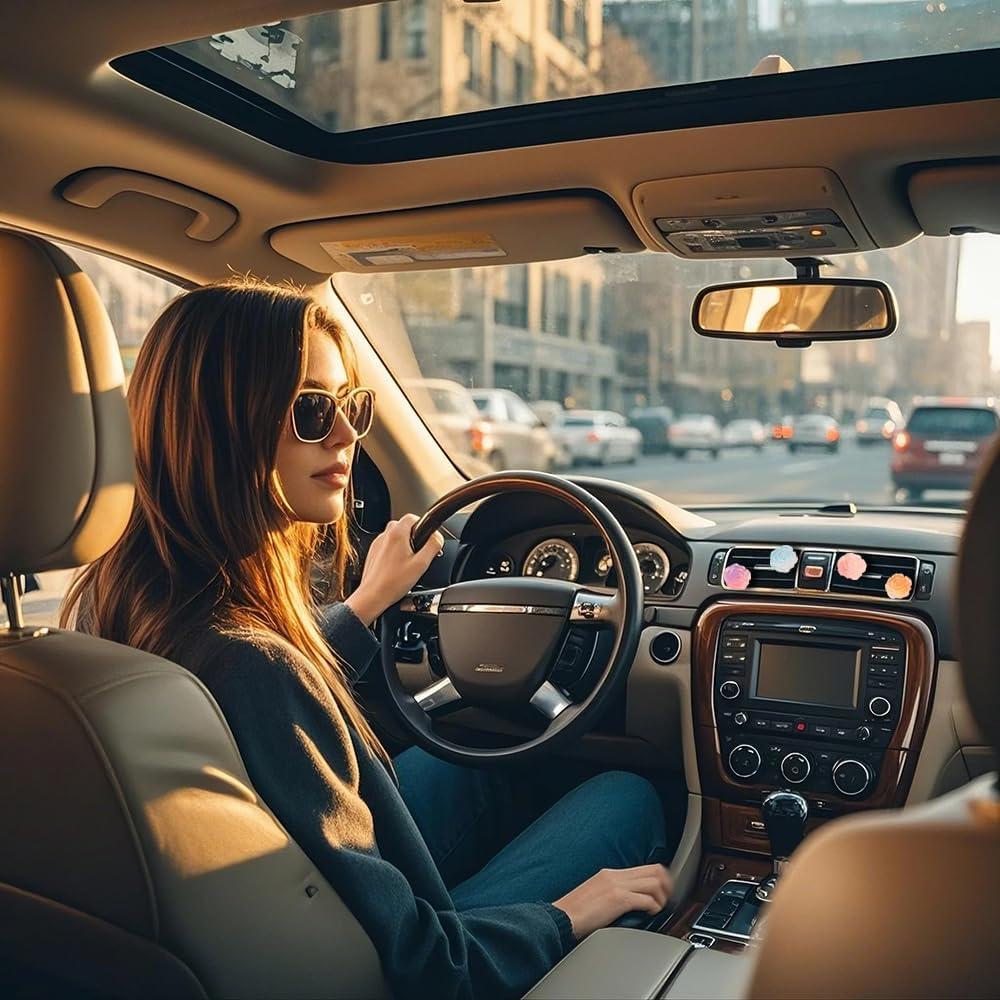 Clip de Ventilación de Aire Rosa Cinpudo - 4 Piezas Brillantes
