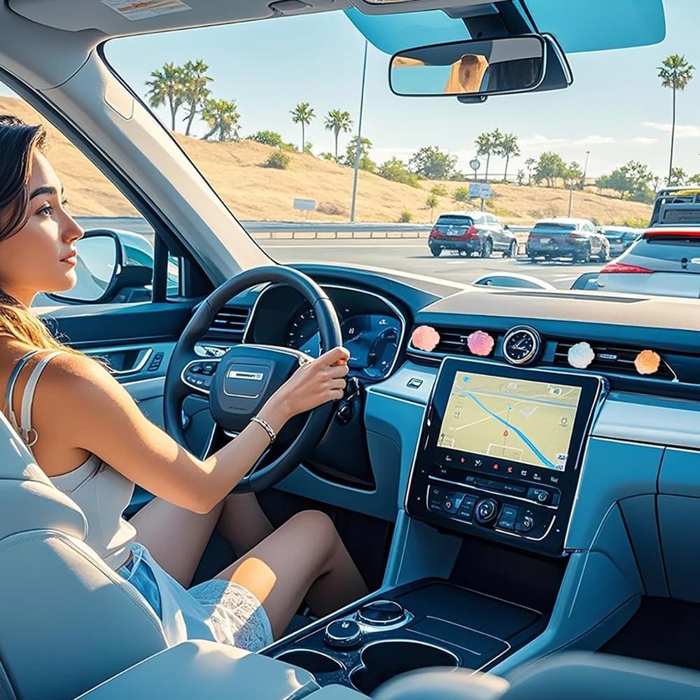 Clip de Ventilación de Aire Rosa Cinpudo - 4 Piezas Brillantes