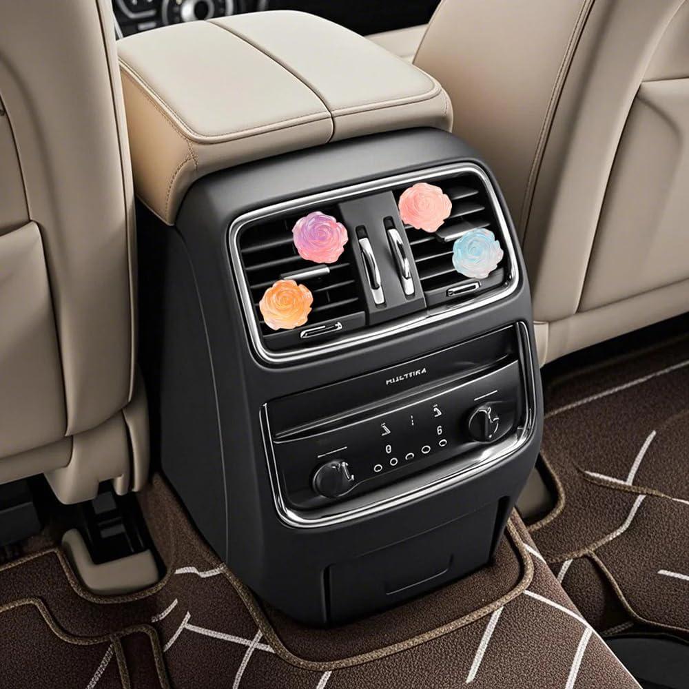 Clip de Ventilación de Aire Rosa Cinpudo - 4 Piezas Brillantes