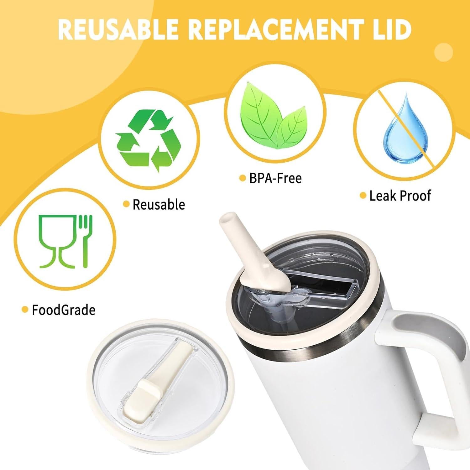 Tapa a prueba de fugas KFHOLIE para vaso Stanley 40 oz - 2 unidades