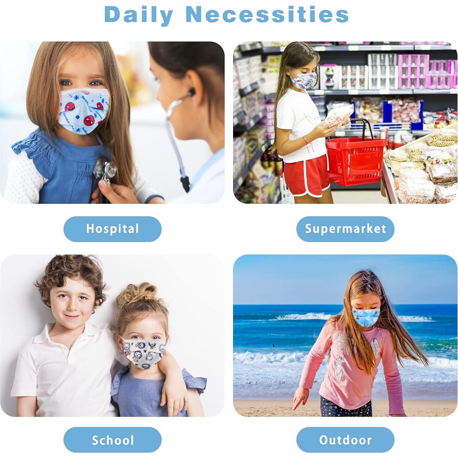 Mascarilla Facial Infantil 3 Capas IGINOA - Paquete de 50