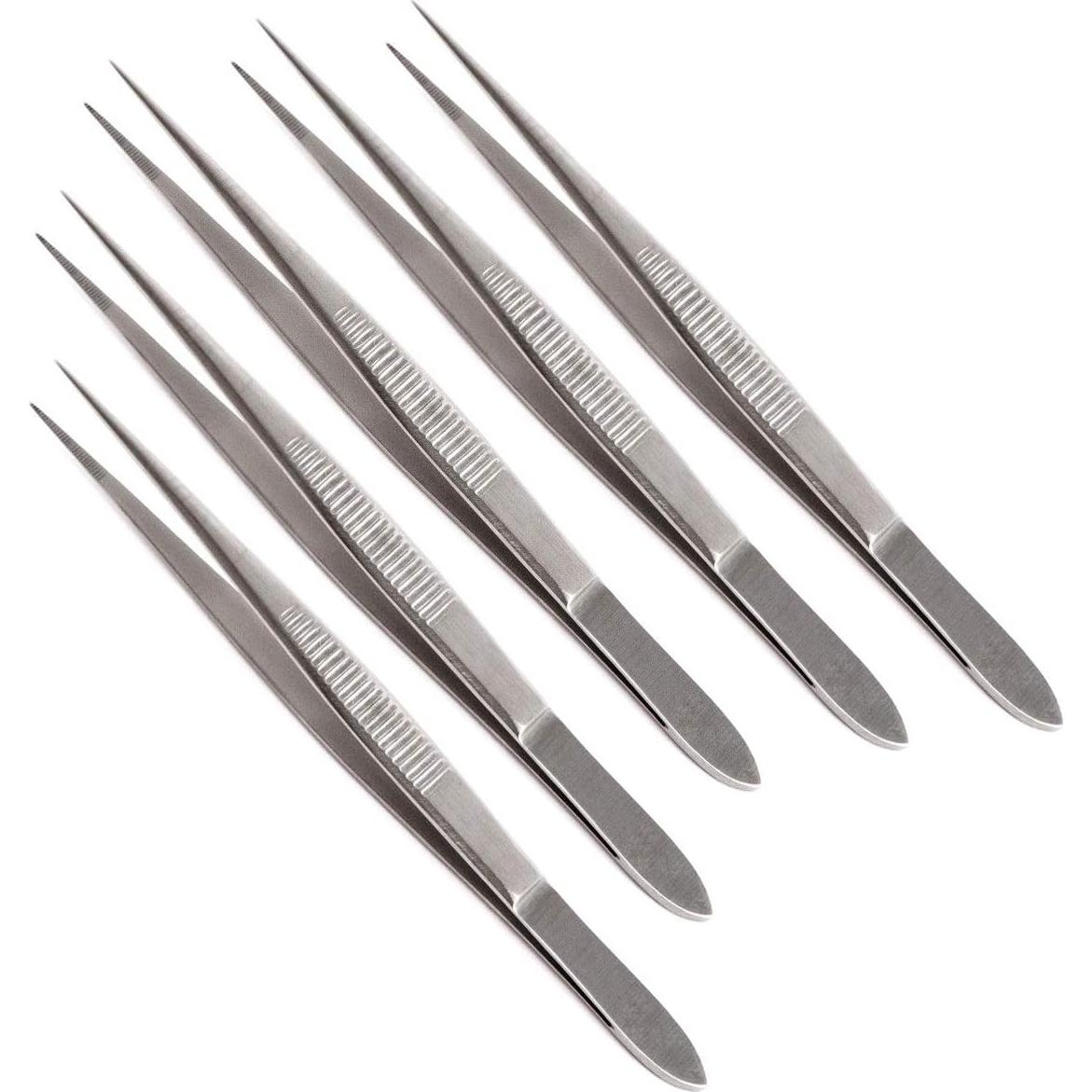 Juego de 5 Pinzas de Disección INSTRUMENTOS DE ALTA TECNOLOGÍA 8.9 cm