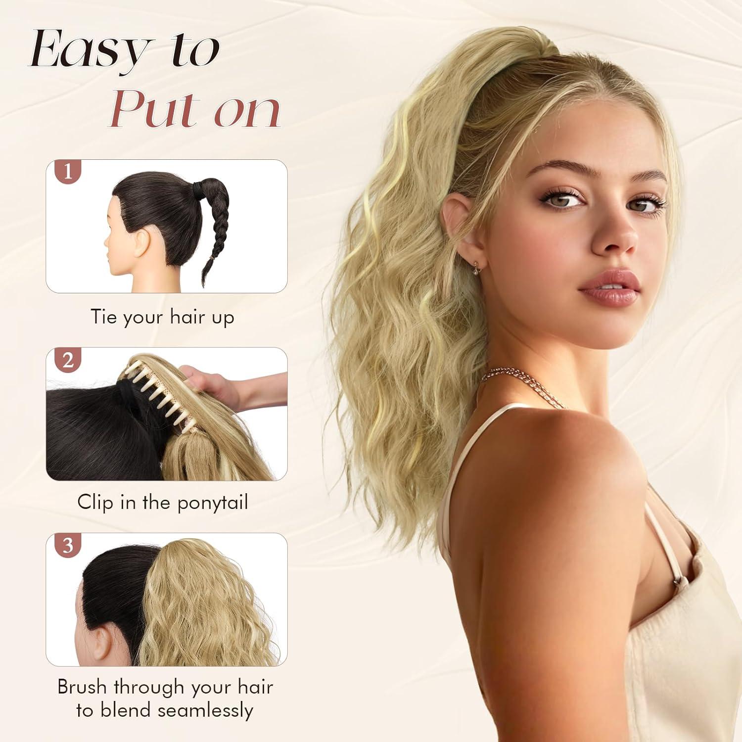 Extensión de Cola de Caballo Sofeiyan 40.64 cm Rizada Sintética