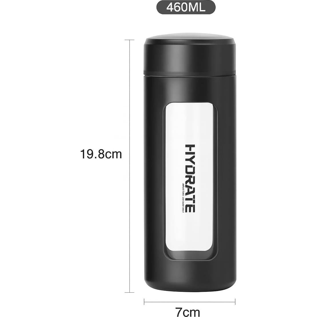 Botella de Agua de Vidrio Genérico STUZ PureSip 460ml Rosa