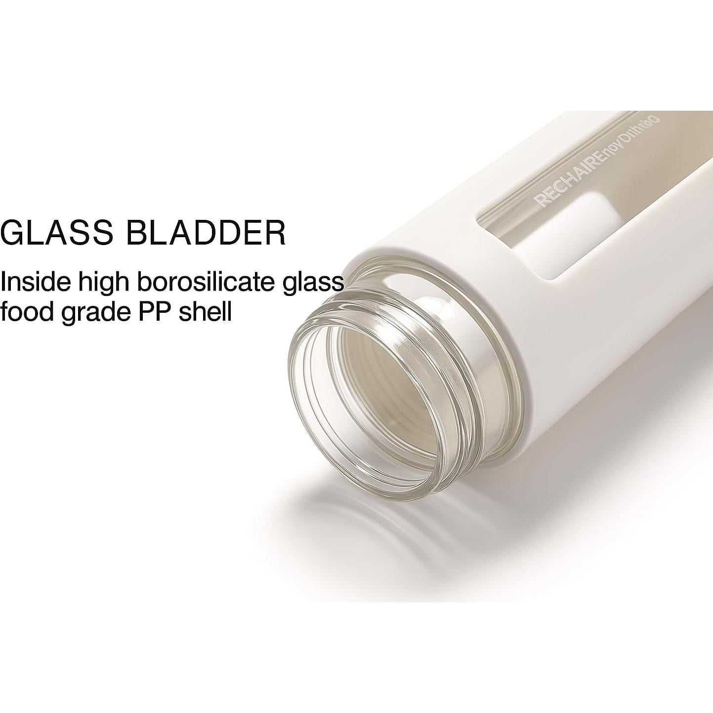 Botella de Agua de Vidrio Genérico STUZ PureSip 460ml Rosa