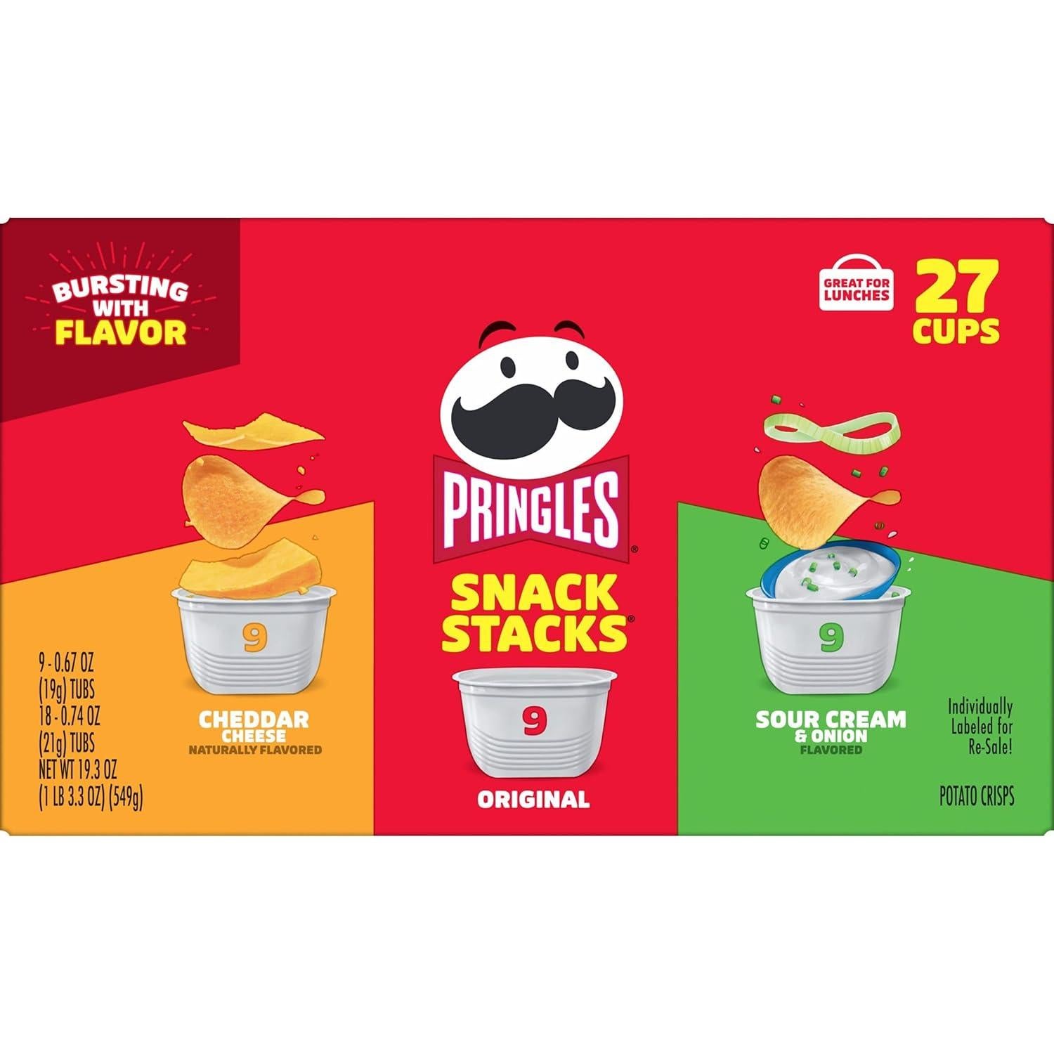 Pringles Snacks Crujientes Variados 19.3oz - 3 Sabores